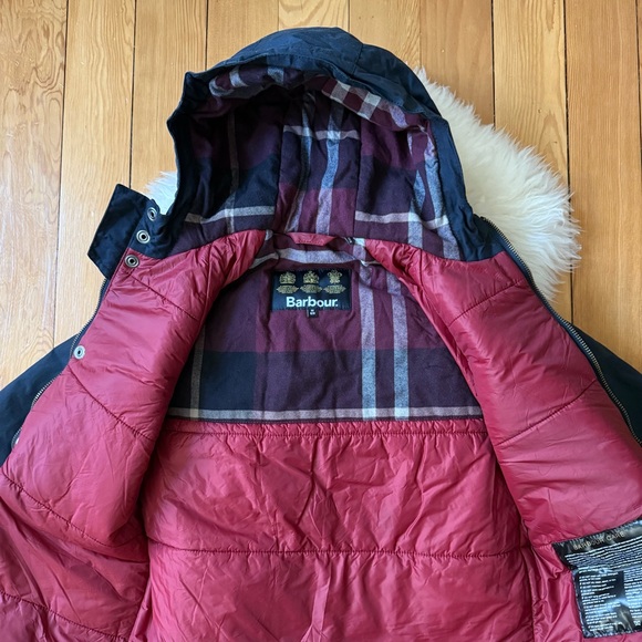 Kids Barbour Hooded Wax Jacket - Picture 5 of 9